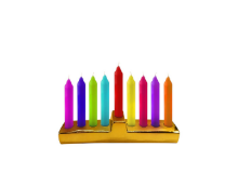 חנוכיה קרמית מהודרת 20*4*4  - זהב
